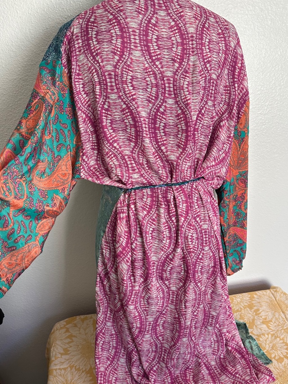 Karma Highway Kimono, Robe Multi patchwork Pattern. NWOT. OS - Picture 5 of 6